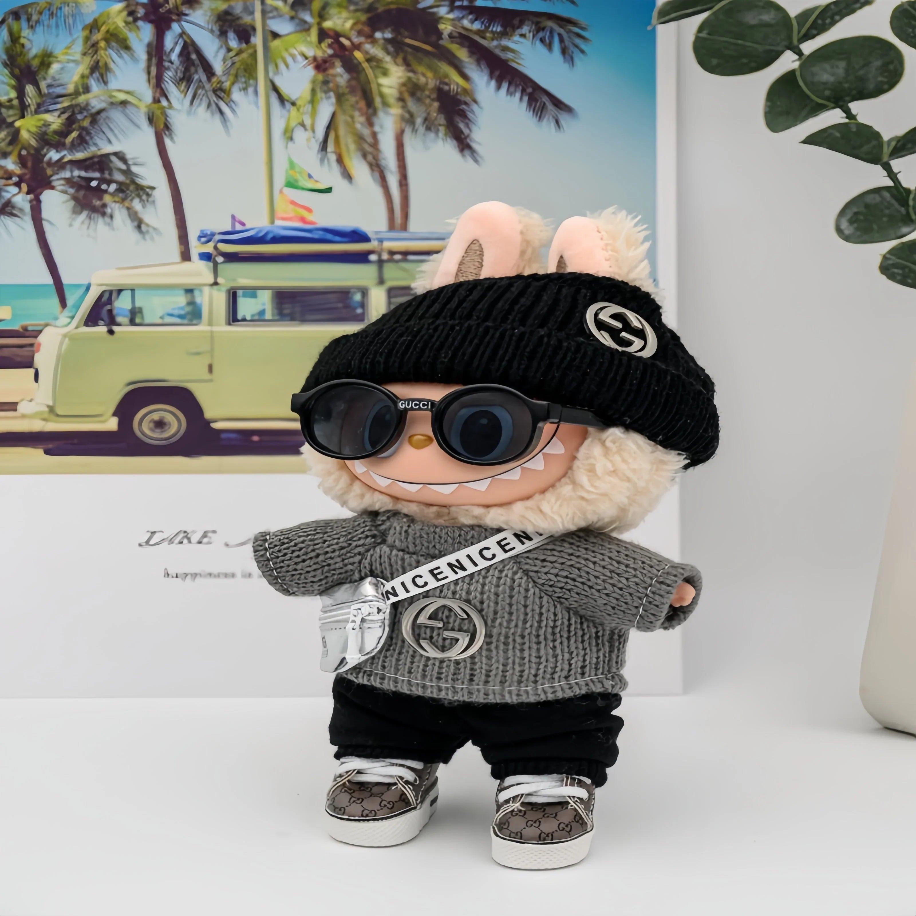 Pop Mart 17cm Labubu Doll Clothes – Handmade Trendy Streetwear Fashion Outfit 6-Piece Set – Fits Gen 1/2/3 (Clothes Only, Doll Not Included)-15 - INNZEA OFFICIAL