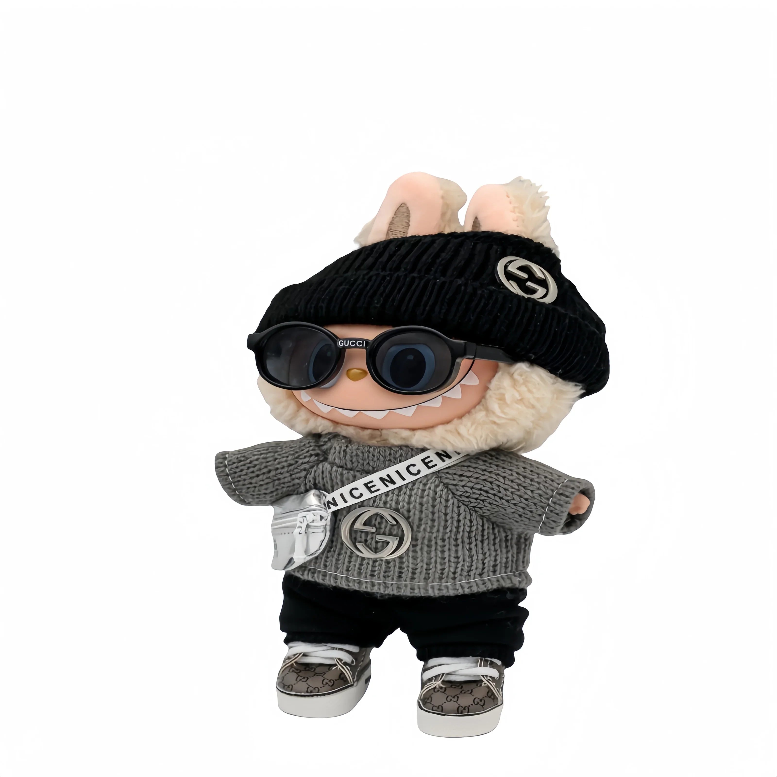 Pop Mart 17cm Labubu Doll Clothes – Handmade Trendy Streetwear Fashion Outfit 6-Piece Set – Fits Gen 1/2/3 (Clothes Only, Doll Not Included)-15 - INNZEA OFFICIAL