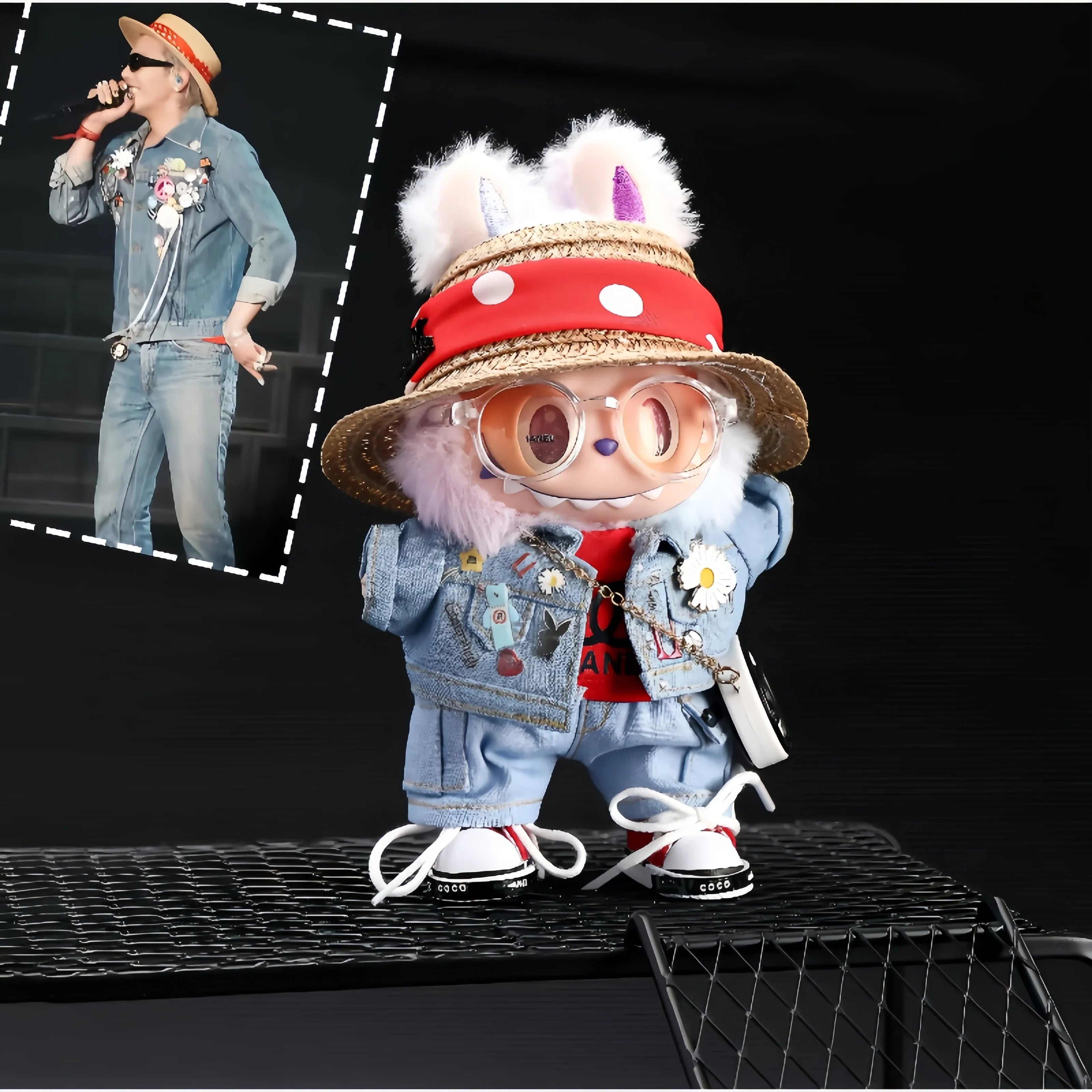 Pop Mart Labubu 1/2/3 Gen Doll Clothes GD Concert Style Denim 6-Piece Set (Clothes Only) - INNZEA OFFICIAL
