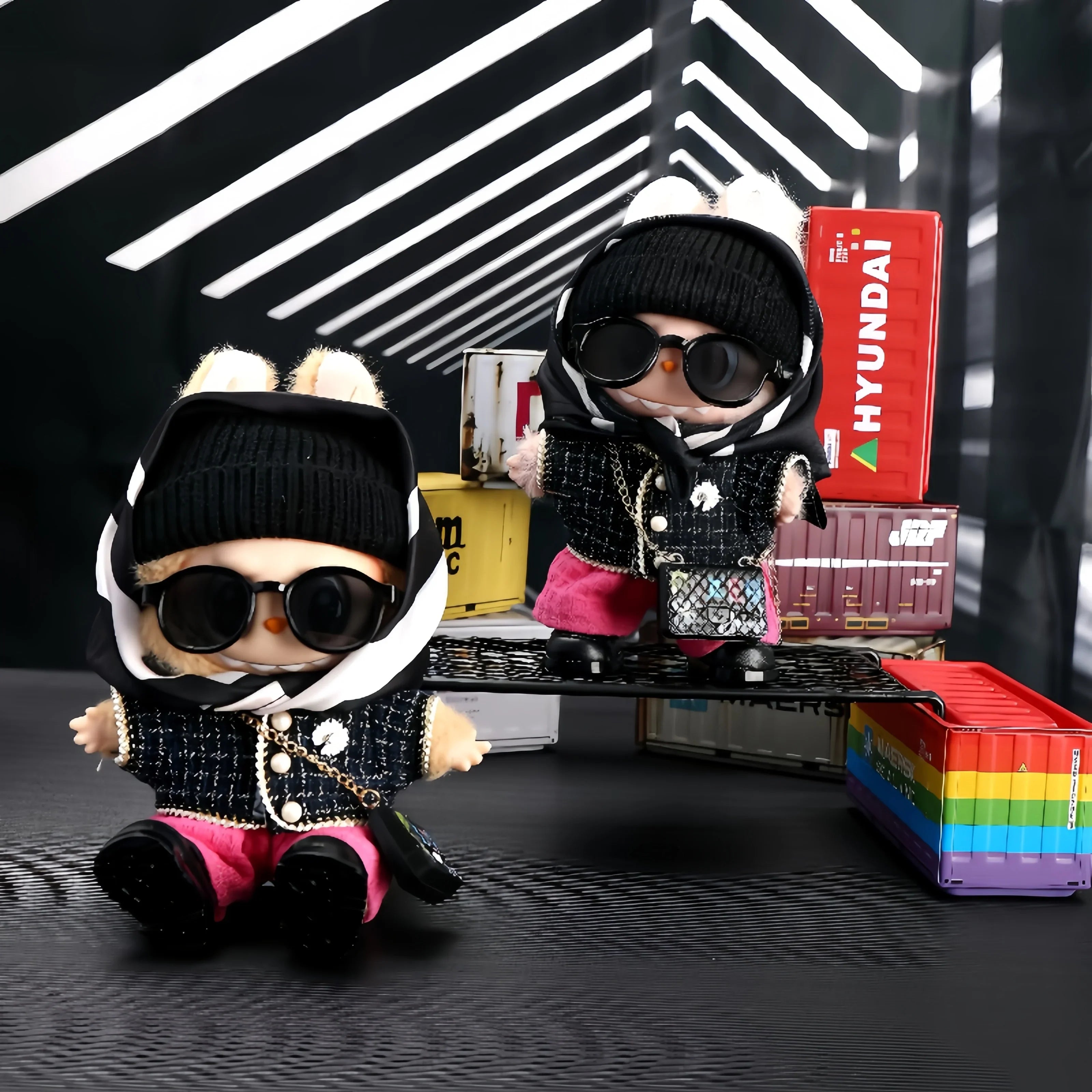 Pop Mart Labubu 1/2/3 Gen Doll Clothes Handmade Little Chanel Style 6-Piece Set (Clothes Only) - INNZEA OFFICIAL