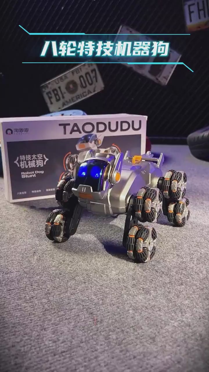 [Factory Direct] 2025 New RC Stunt Robot Dog Car – 8-Wheel Electric Remote Control Toy, Smart Tricks Vehicle for Kids, Perfect Birthday Gift 07