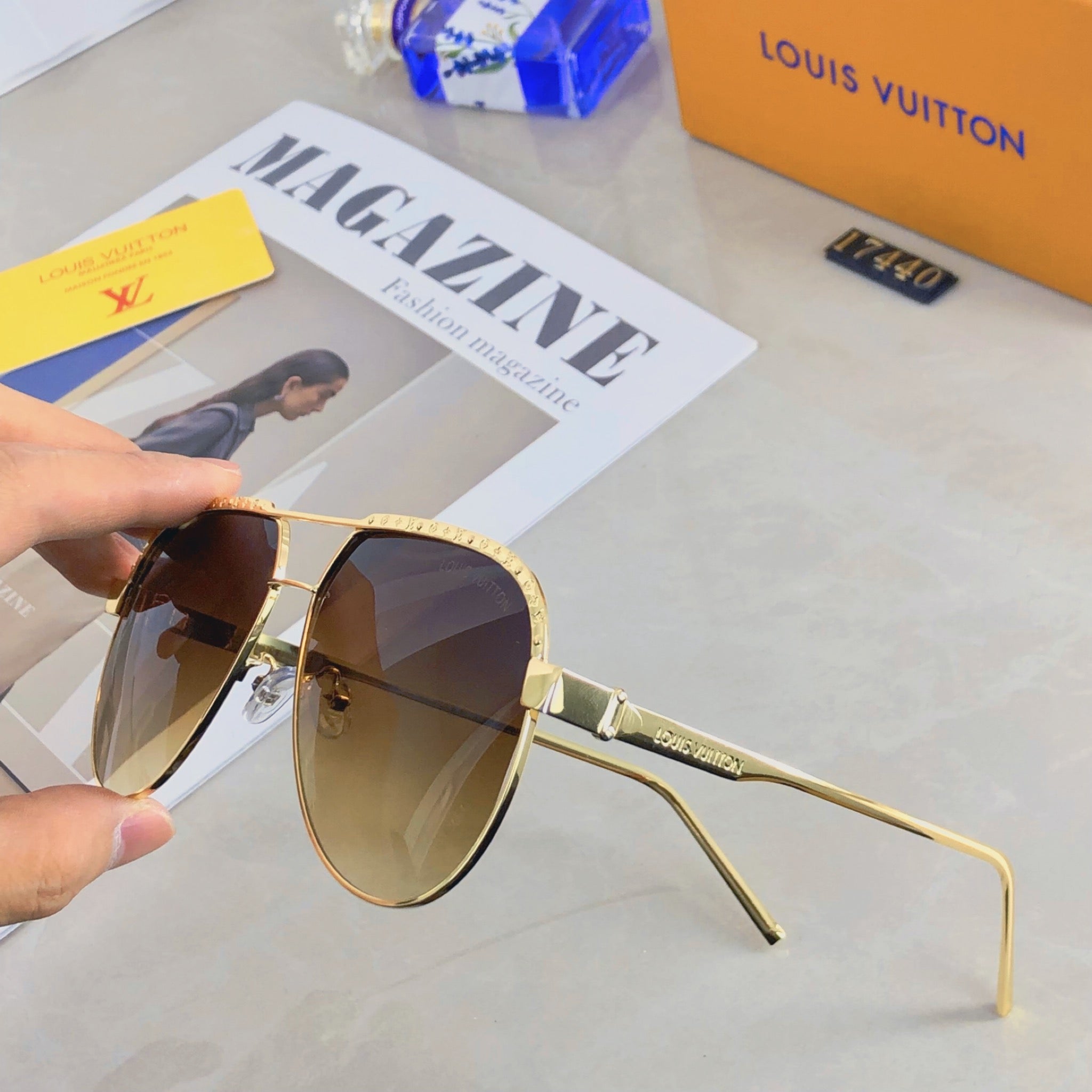 LV popular printed sunglasses-206