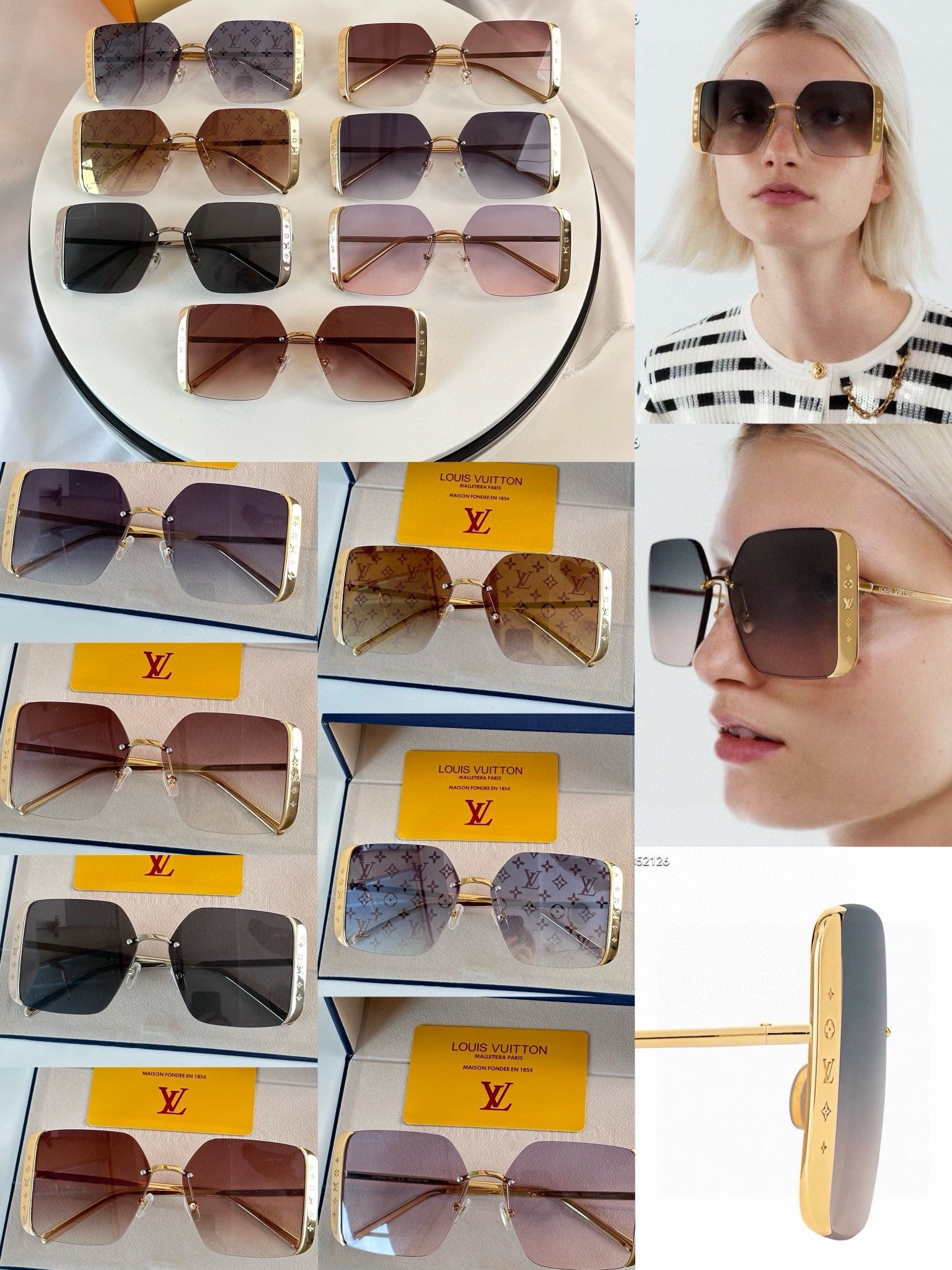 LV popular printed sunglasses-214