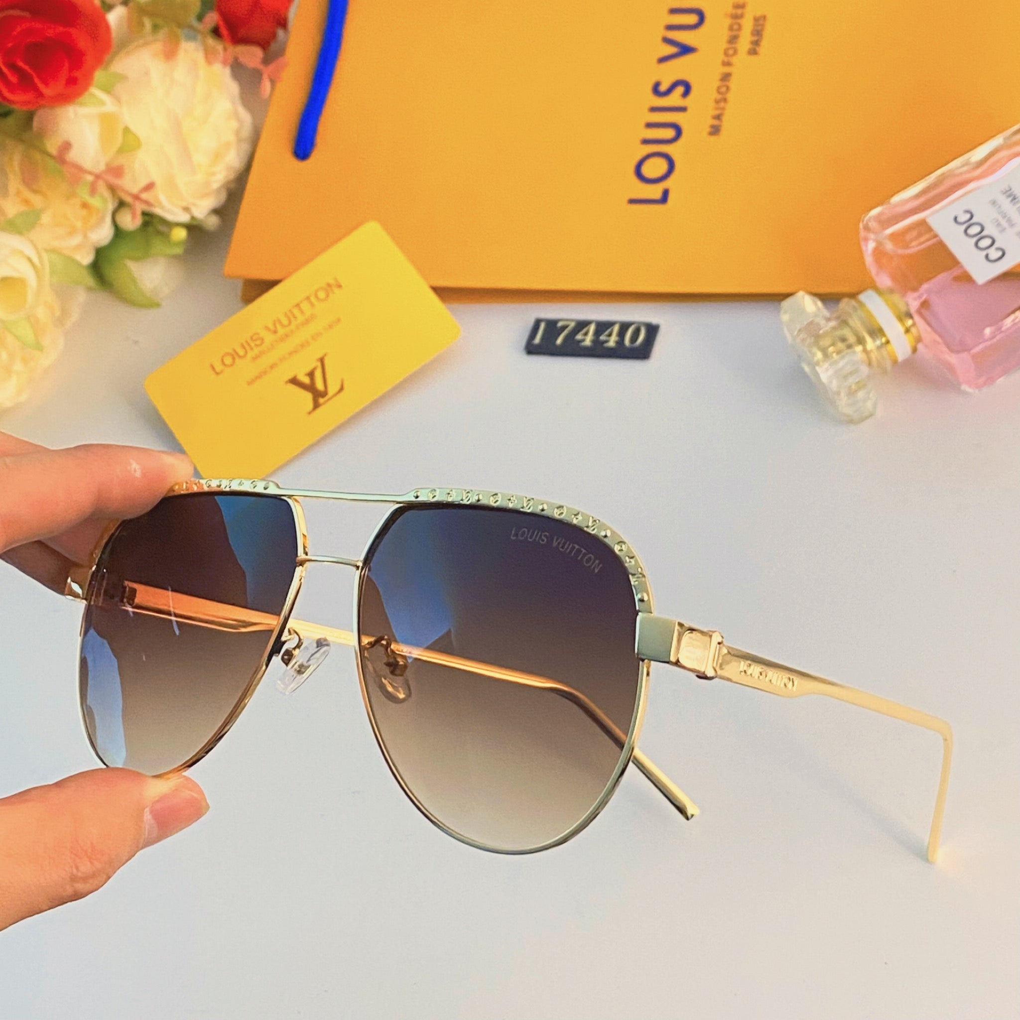 LV popular printed sunglasses-225