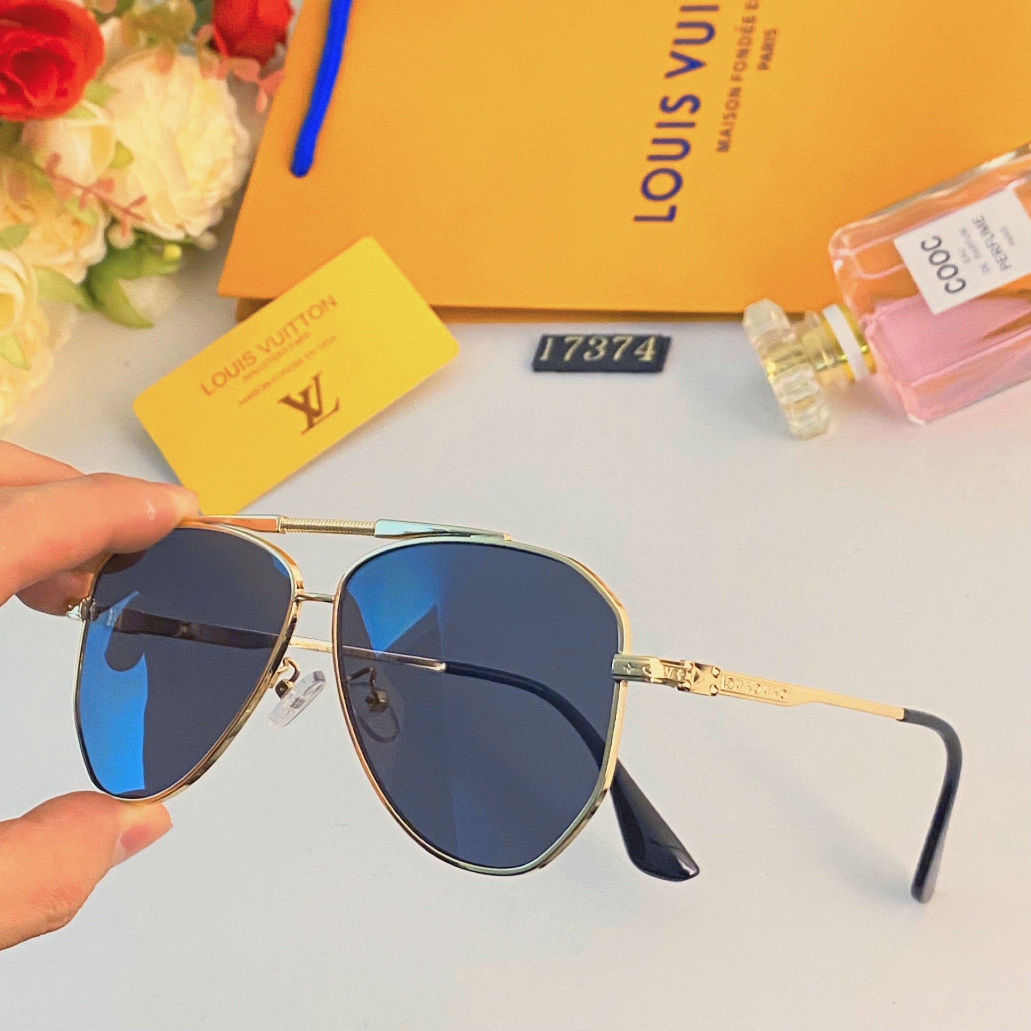 LV popular printed sunglasses-227