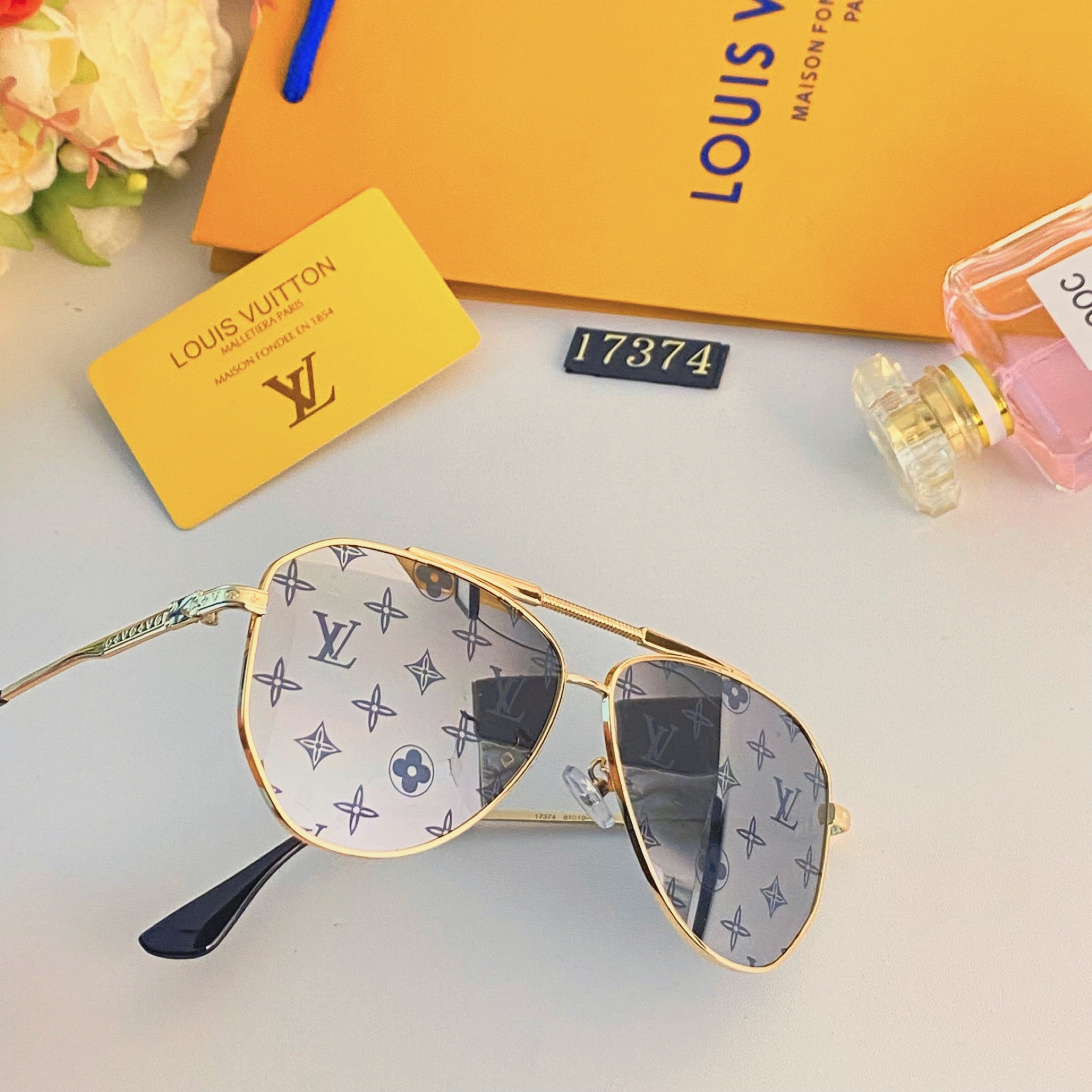 LV popular printed sunglasses-227