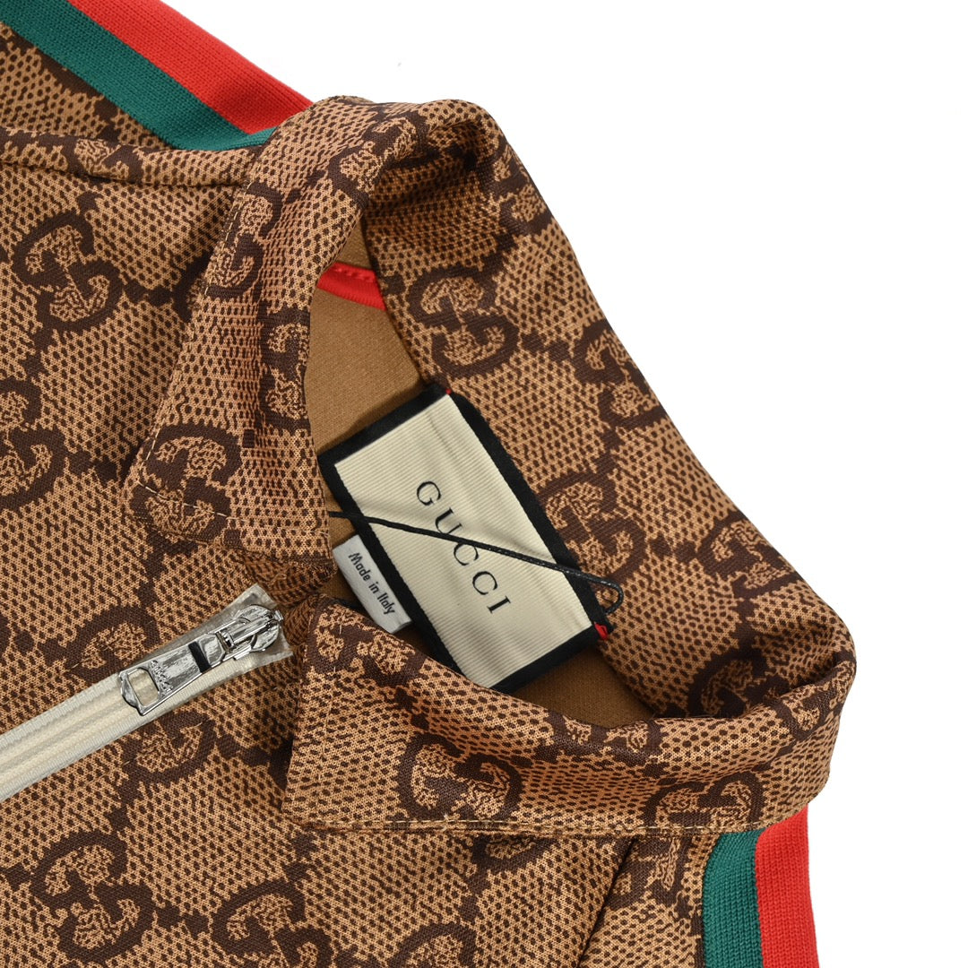 Gucci 22SS Double G Monogram Tracksuit – Retro Colorblock Logo Design