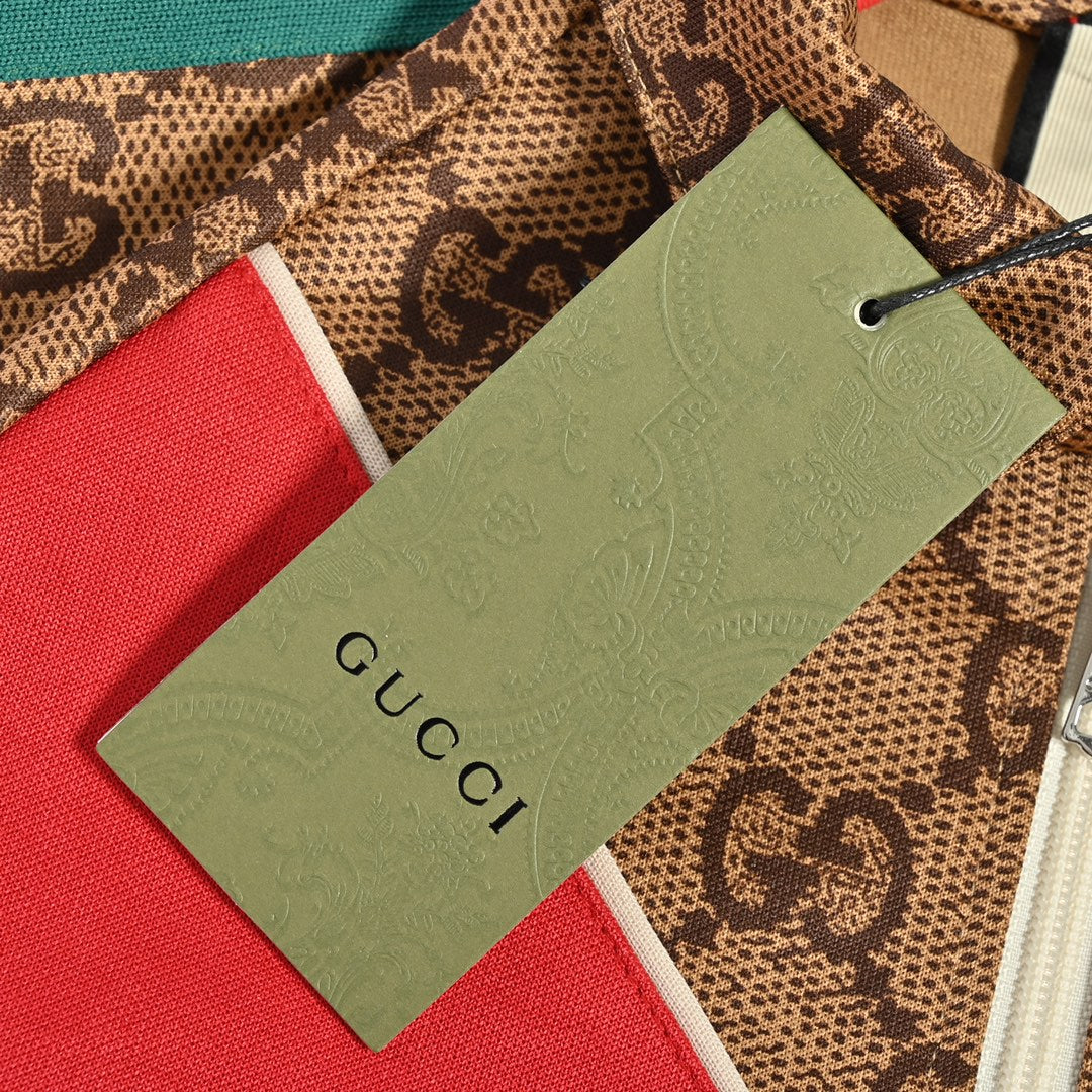 Gucci 22SS Double G Monogram Tracksuit – Retro Colorblock Logo Design