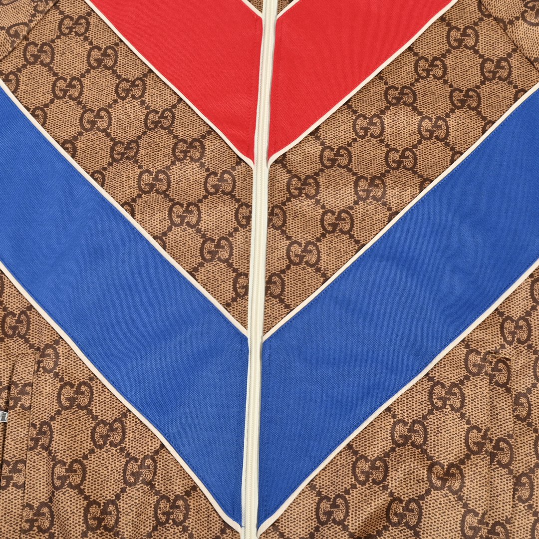 Gucci 22SS Double G Monogram Tracksuit – Retro Colorblock Logo Design