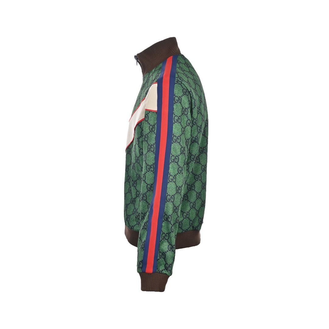 Gucci 21FW Double G Monogram Tracksuit in “Lucky Green” – Unisex Retro Sportswear