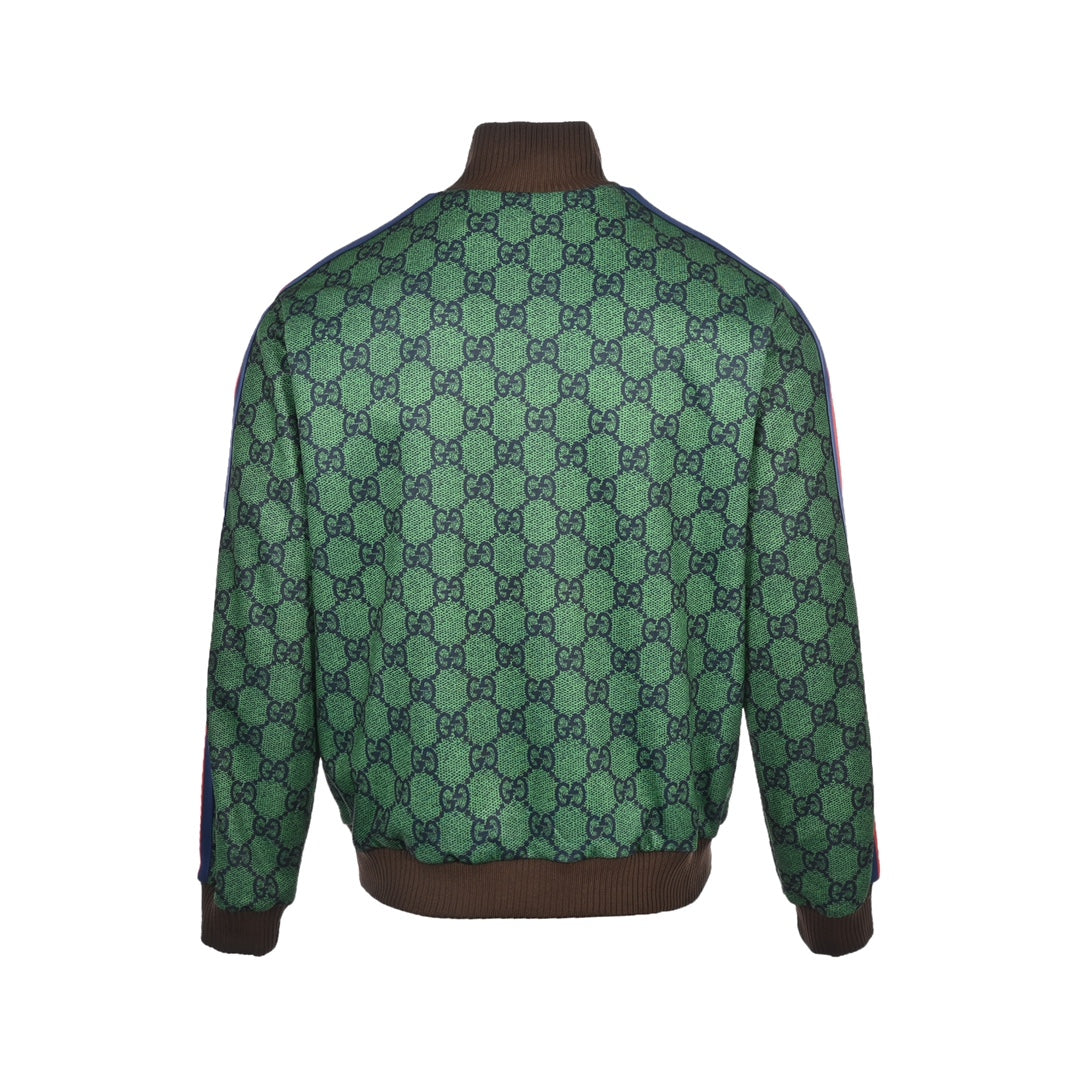 Gucci 21FW Double G Monogram Tracksuit in “Lucky Green” – Unisex Retro Sportswear