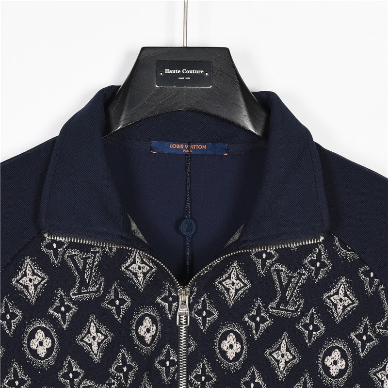 Louis Vuitton 23FW Monogram Tracksuit Jacket – Classic Full-Print Patchwork Design