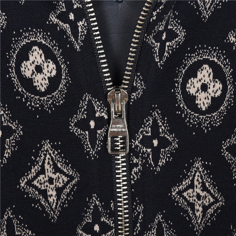 Louis Vuitton 23FW Monogram Tracksuit Jacket – Classic Full-Print Patchwork Design
