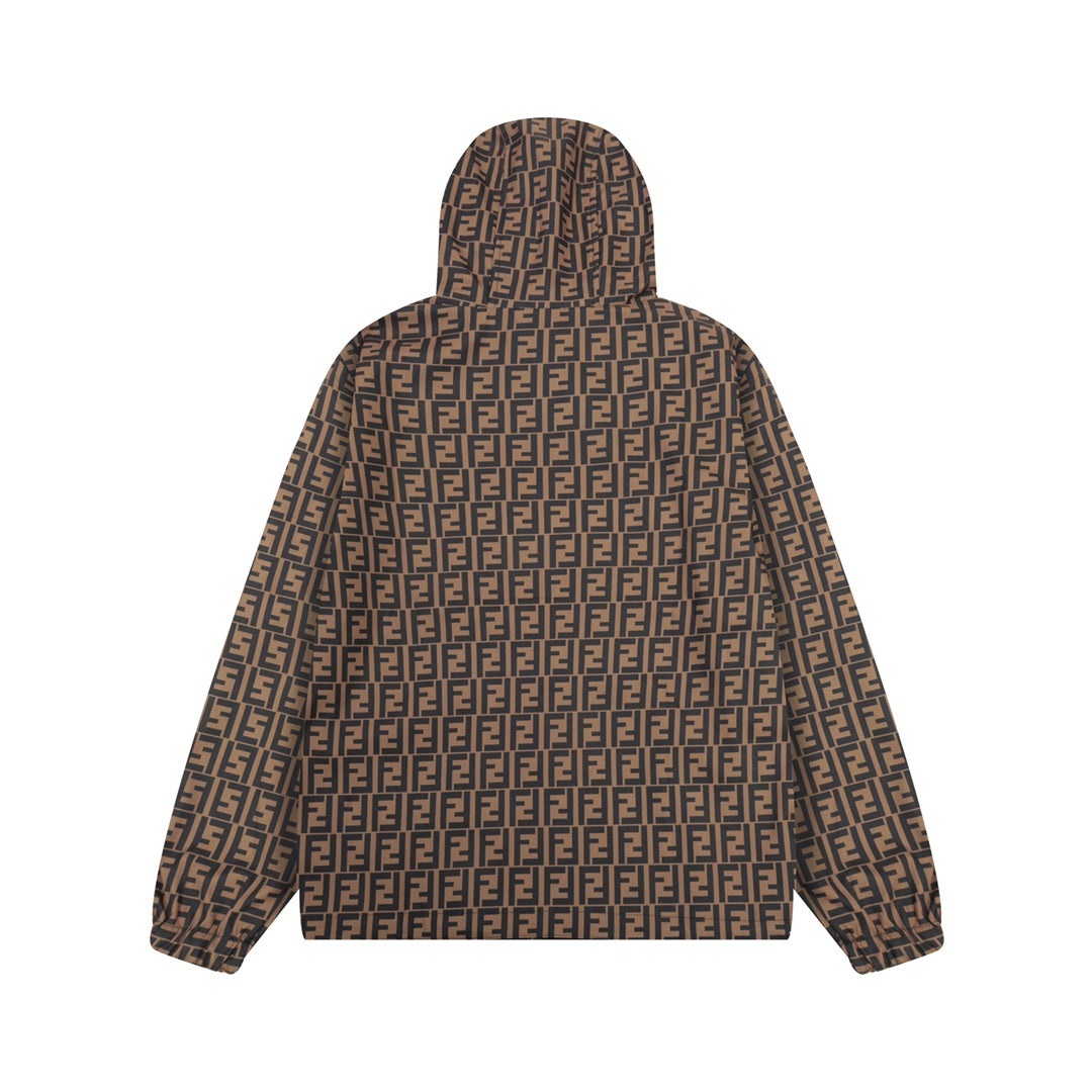 Fendi SS/FW Reversible Patchwork Jacket – Premium Black Letter Print Design  Description: