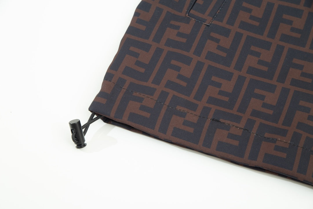 Fendi SS “Small Eyes” Double-Layer Jacket – Premium Brown Memory Fabric