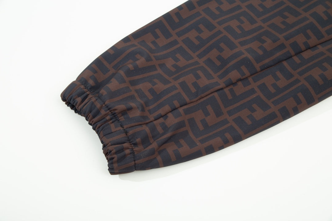 Fendi SS “Small Eyes” Double-Layer Jacket – Premium Brown Memory Fabric