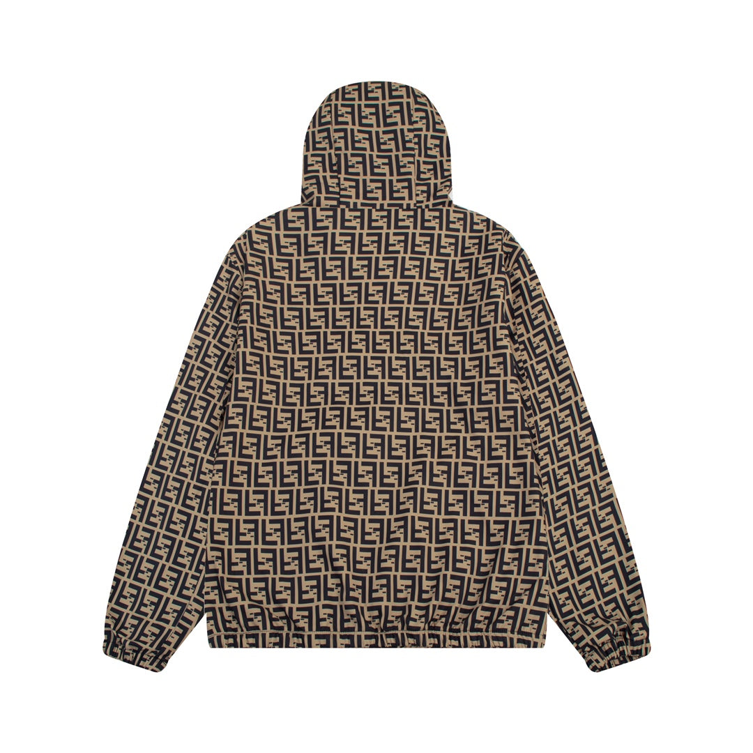 Fendi SS Double FF “Karl” Double-Layer Jacket – Premium Khaki Memory Fabric