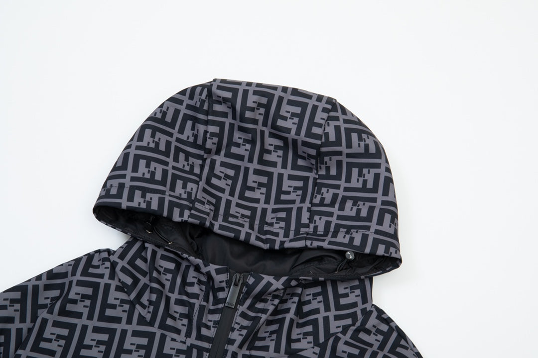Fendi SS Double FF “Karl” Double-Layer Jacket – Premium Black Memory Fabric
