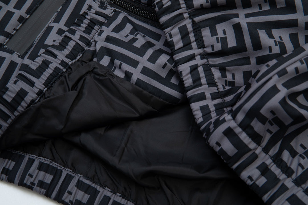 Fendi SS Double FF “Karl” Double-Layer Jacket – Premium Black Memory Fabric