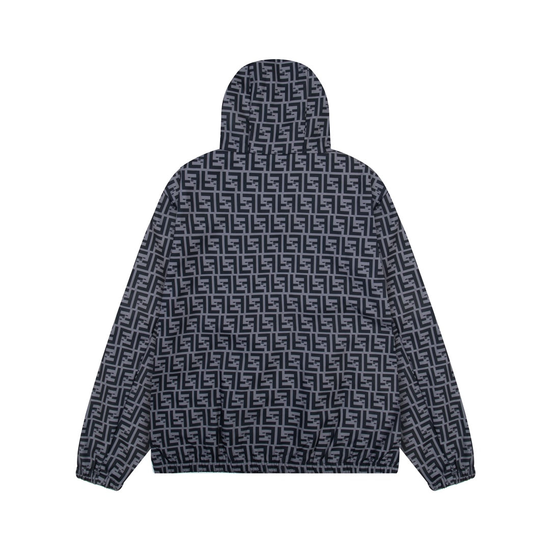 Fendi SS Double FF “Karl” Double-Layer Jacket – Premium Black Memory Fabric