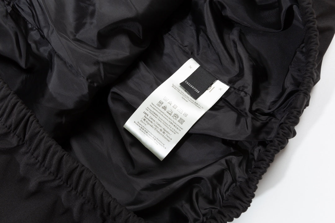 Fendi FW Thick Double-Layer Patchwork Jacket – Premium Black Memory Fabric