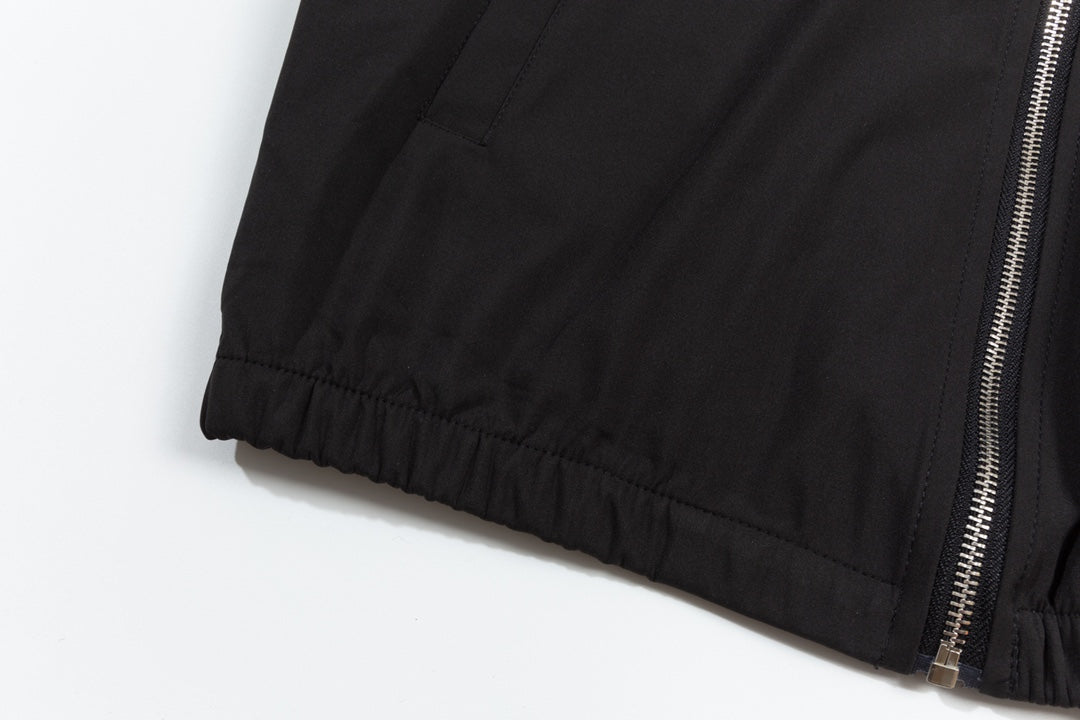 Fendi FW Thick Double-Layer Patchwork Jacket – Premium Black Memory Fabric