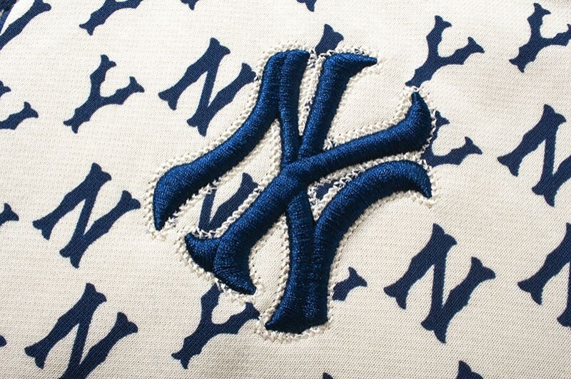 MLB Official Monogram Zip-Up Hoodie – Unisex Retro Streetwear Sweatshirt