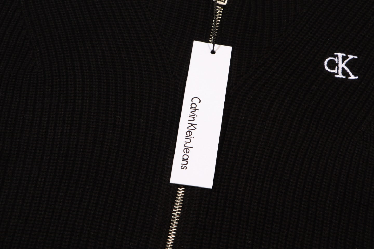 Calvin Klein Knit Zip Sweater Jacket – Unisex Heavyweight Cardigan (S420)