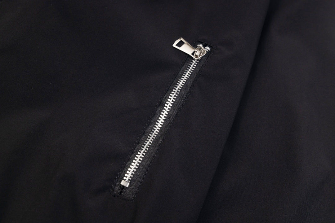PRADA 24SS Recycled Nylon Jacket – Unisex Hooded & Stand Collar Outerwear