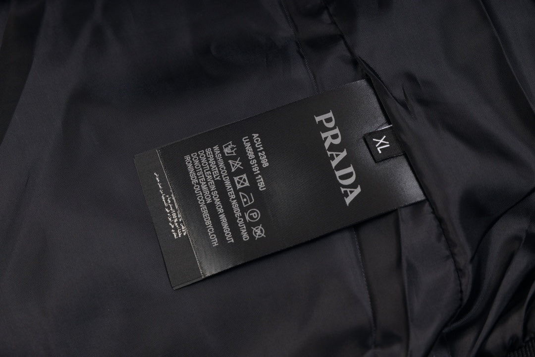 PRADA 24SS Recycled Nylon Jacket – Unisex Hooded & Stand Collar Outerwear