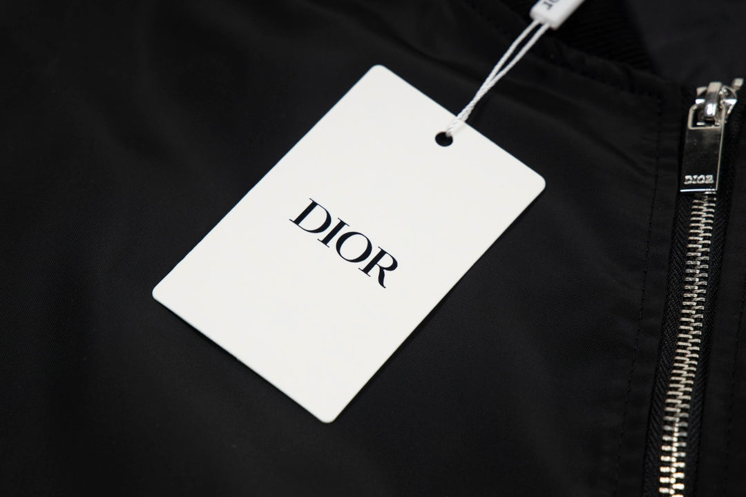 DIOR 2023SS CD Embroidered Back Script Bomber Jacket – Unisex Casual Outerwear (T40)