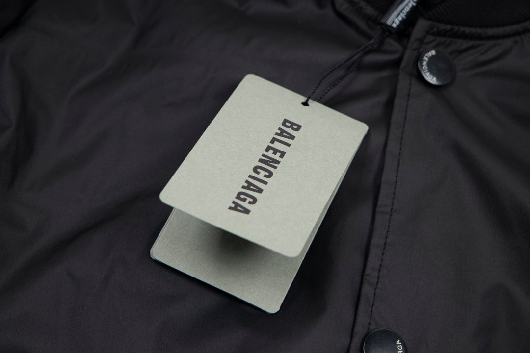 Balenciaga 2024 Embroidered Jacket – Unisex Spring/Fall Oversized Outerwear (0A4)
