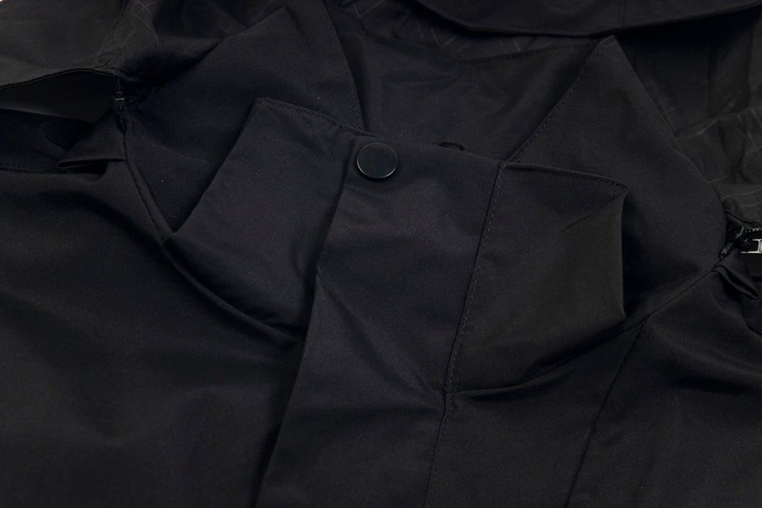 PRADA 1F5 Windbreaker Jacket – Unisex Detachable Hood Casual Outerwear