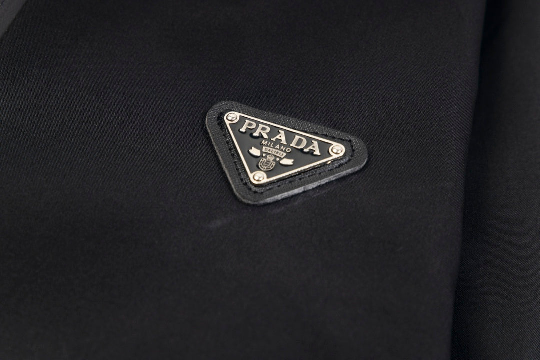 PRADA 1F5 Windbreaker Jacket – Unisex Detachable Hood Casual Outerwear