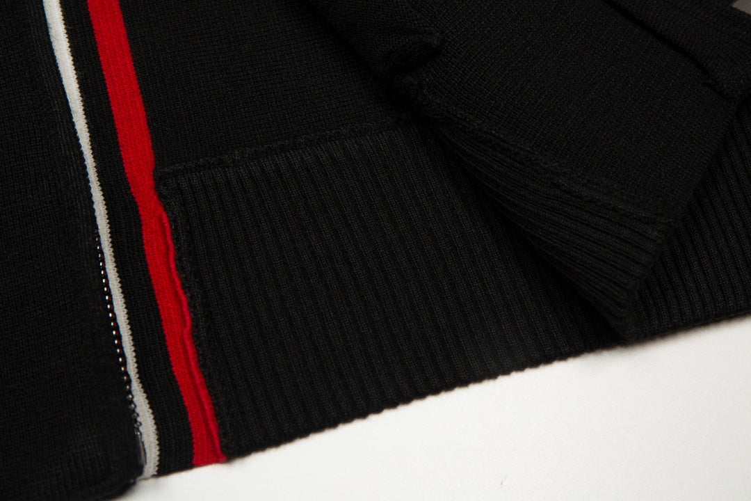 Thom Browne Baseball Zip-Up Cardigan – Classic Striped Knit Sweater