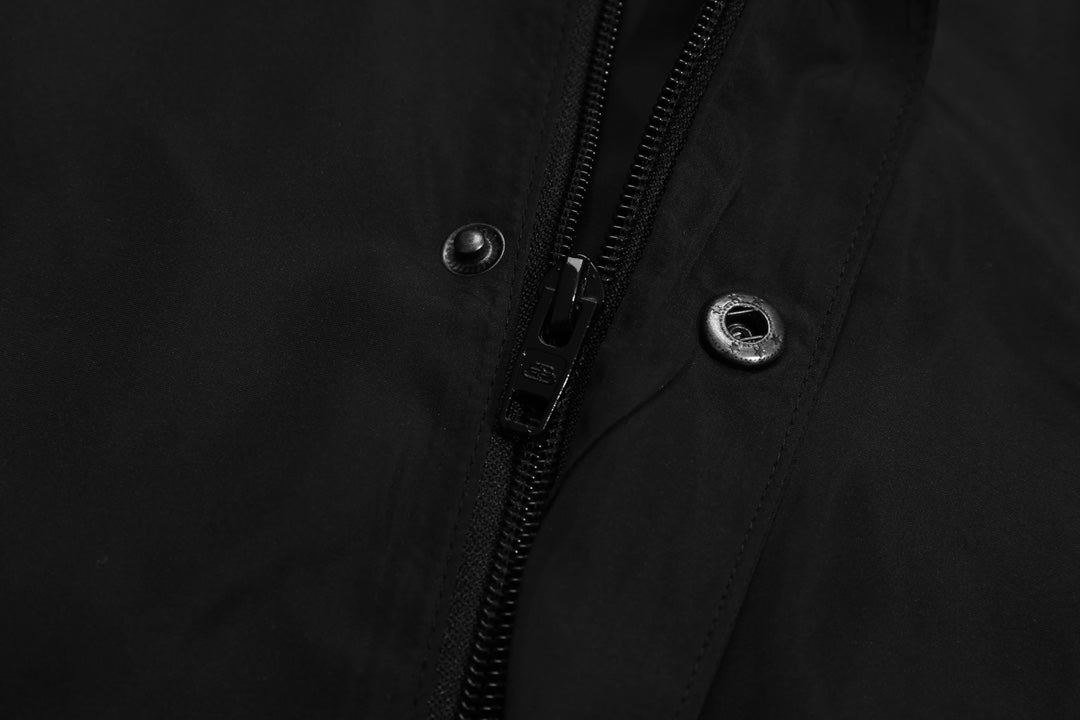 Balenciaga 2024SS KG558 Embroidered Lock-Closure Jacket – Unisex Convertible Hood Outerwear