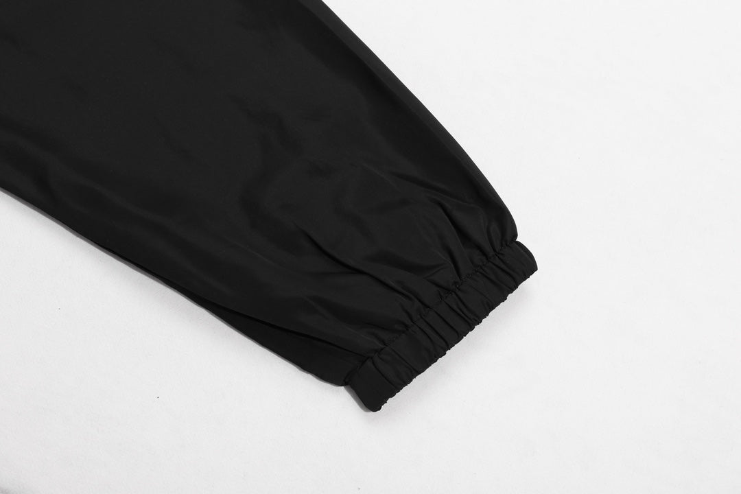 Balenciaga 2024SS KG558 Embroidered Lock-Closure Jacket – Unisex Convertible Hood Outerwear