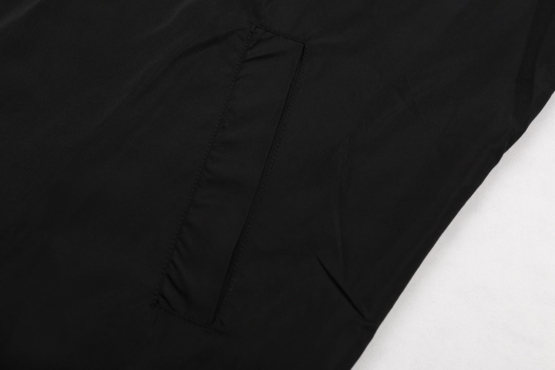 Balenciaga 2024SS KG558 Embroidered Lock-Closure Jacket – Unisex Convertible Hood Outerwear