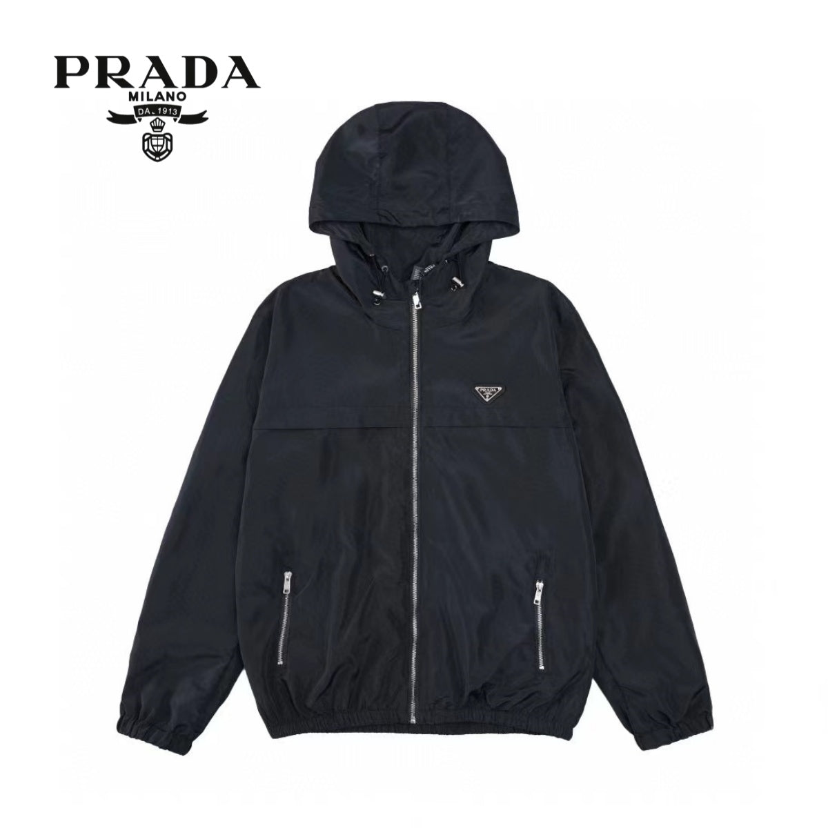 PRADA Classic Re-Nylon Badge Zip Jacket – Unisex Reversible Outerwear