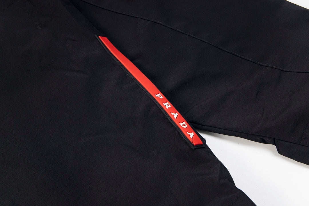 PRADA 1F5 Windbreaker Jacket – Unisex Detachable Hood Casual Outerwear