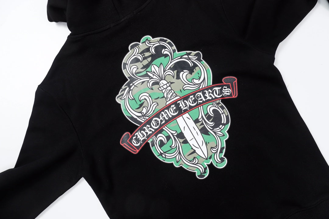 Chrome Hearts 8523 Multi-Graphic Zip Hoodie – Unisex Streetwear Sweatshirt