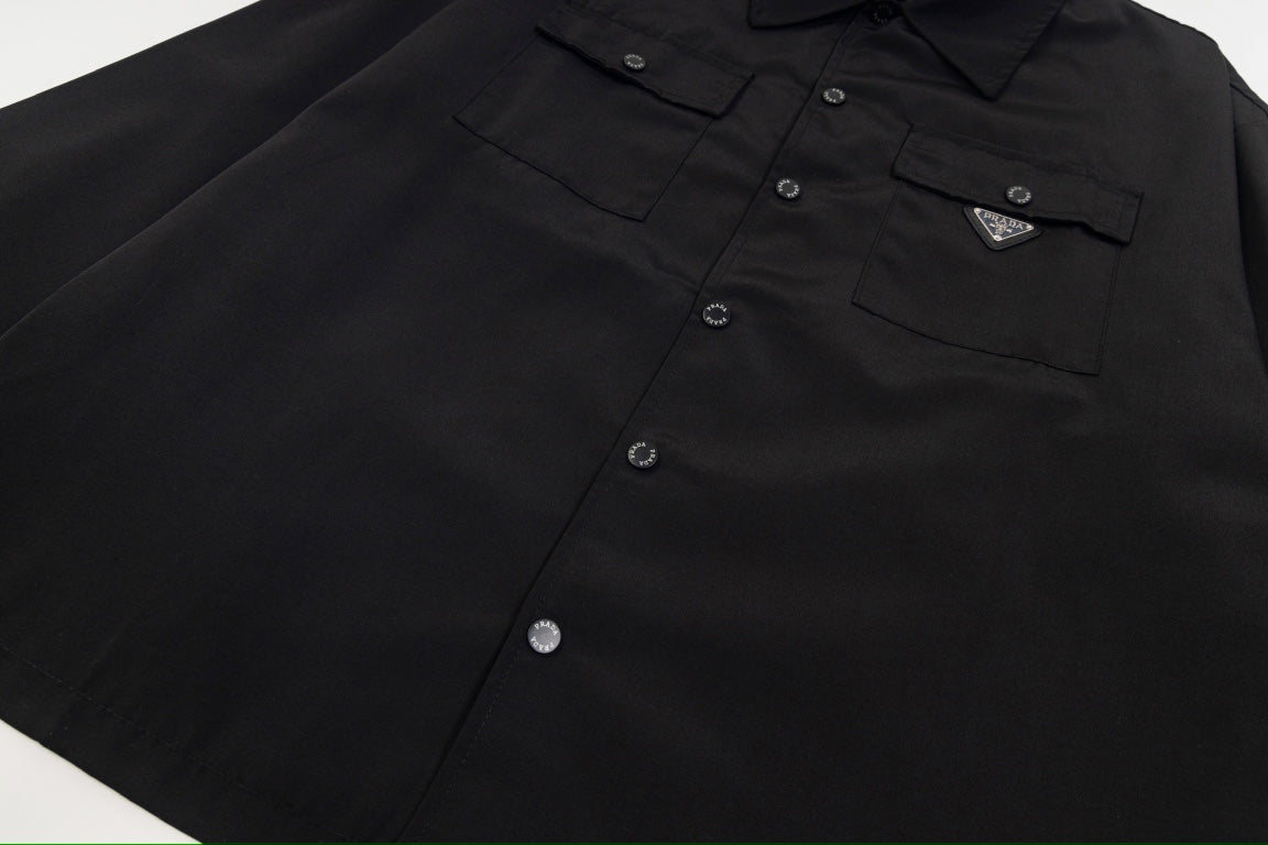 Prada 24SS Technical Workwear Jacket – Unisex Multi-Pocket Streetwear Outerwear