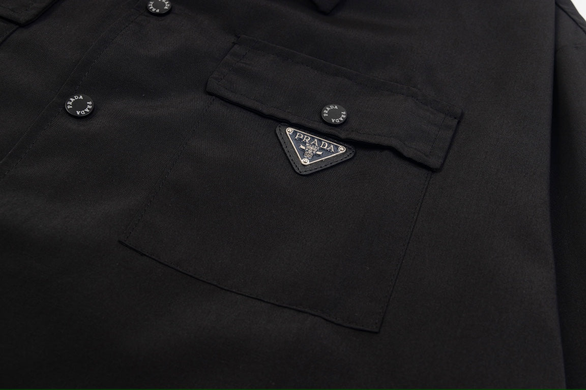 Prada 24SS Technical Workwear Jacket – Unisex Multi-Pocket Streetwear Outerwear