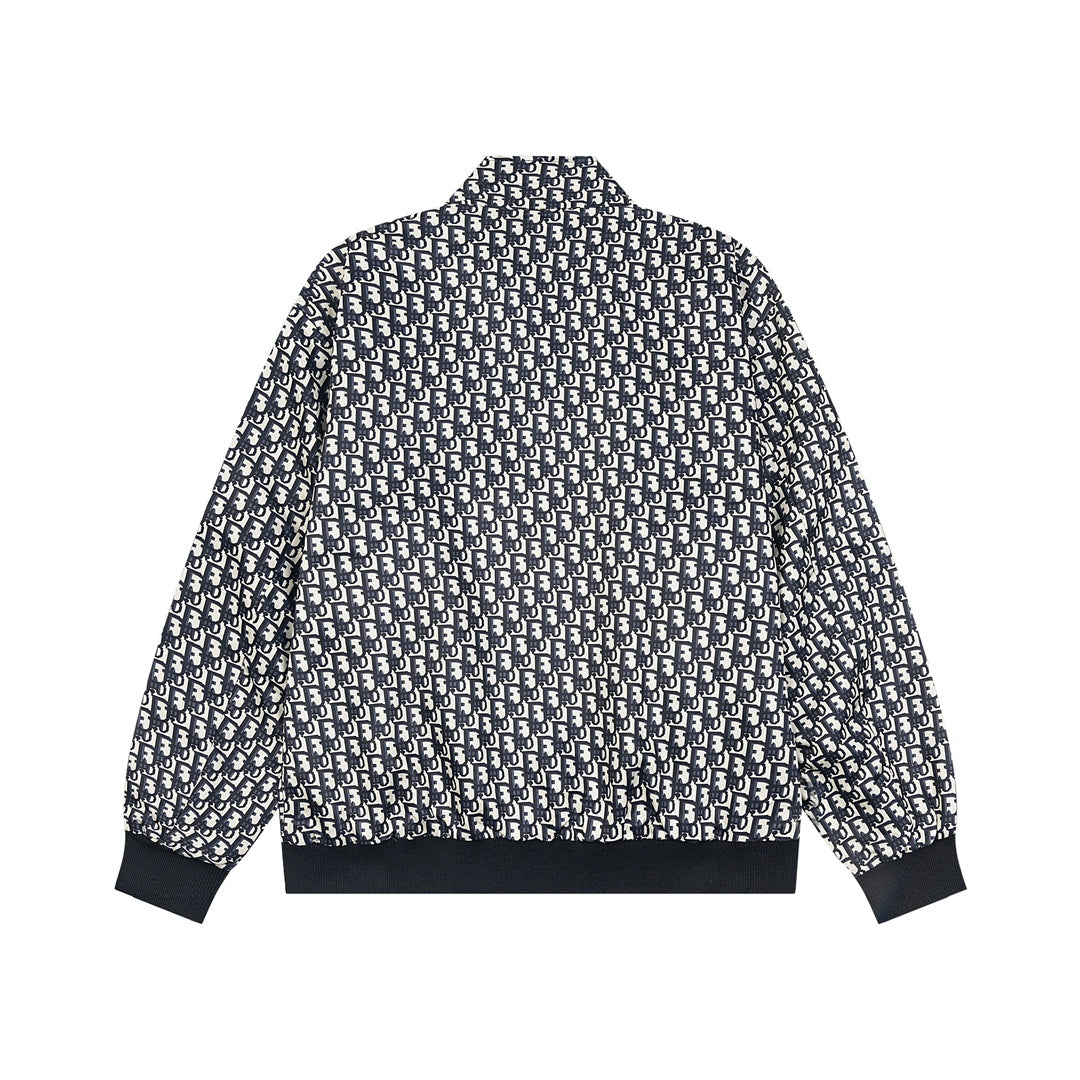 Dior 2024SS OBL Monogram Print Jacket – Unisex Early Fall Luxury Outerwear