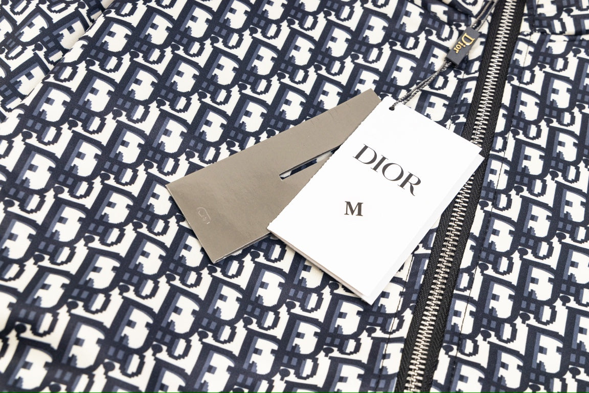Dior 2024SS OBL Monogram Print Jacket – Unisex Early Fall Luxury Outerwear