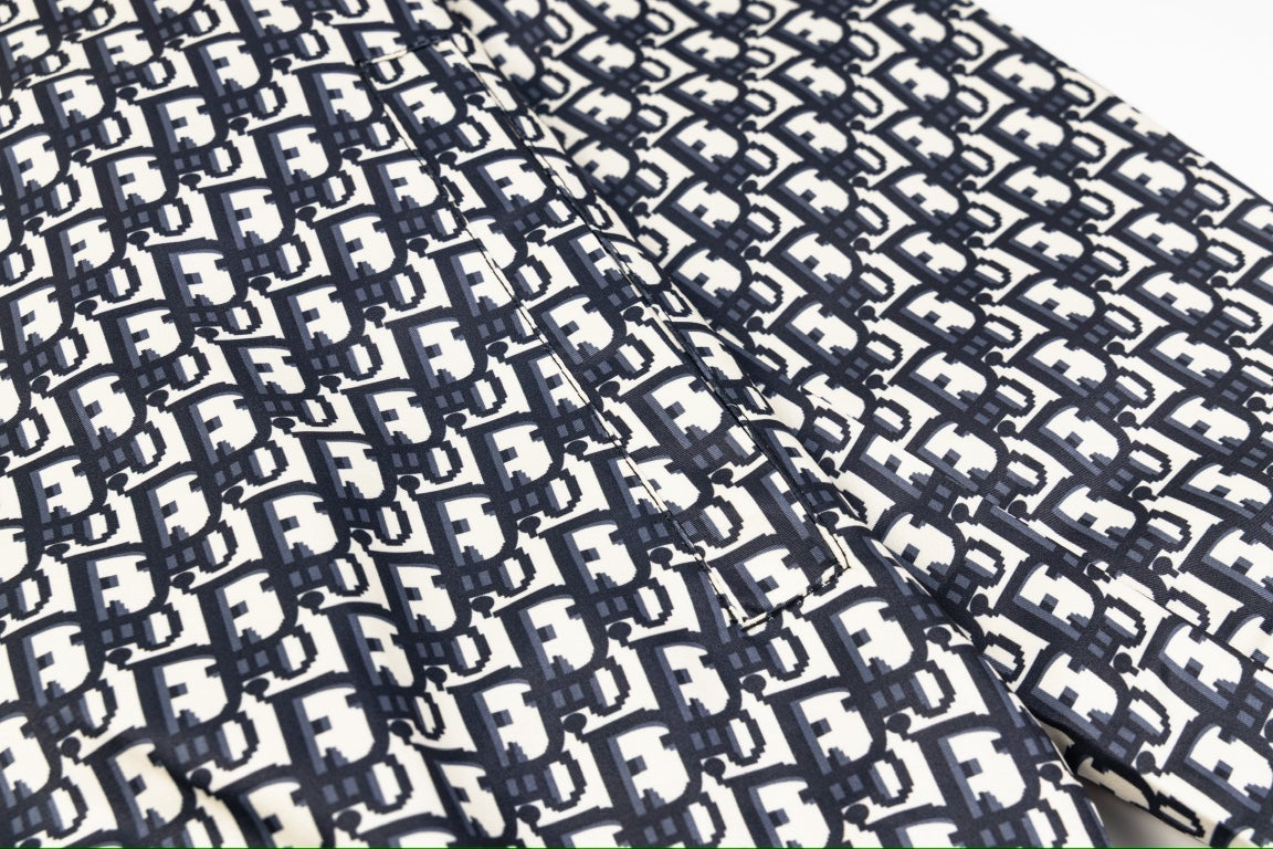 Dior 2024SS OBL Monogram Print Jacket – Unisex Early Fall Luxury Outerwear