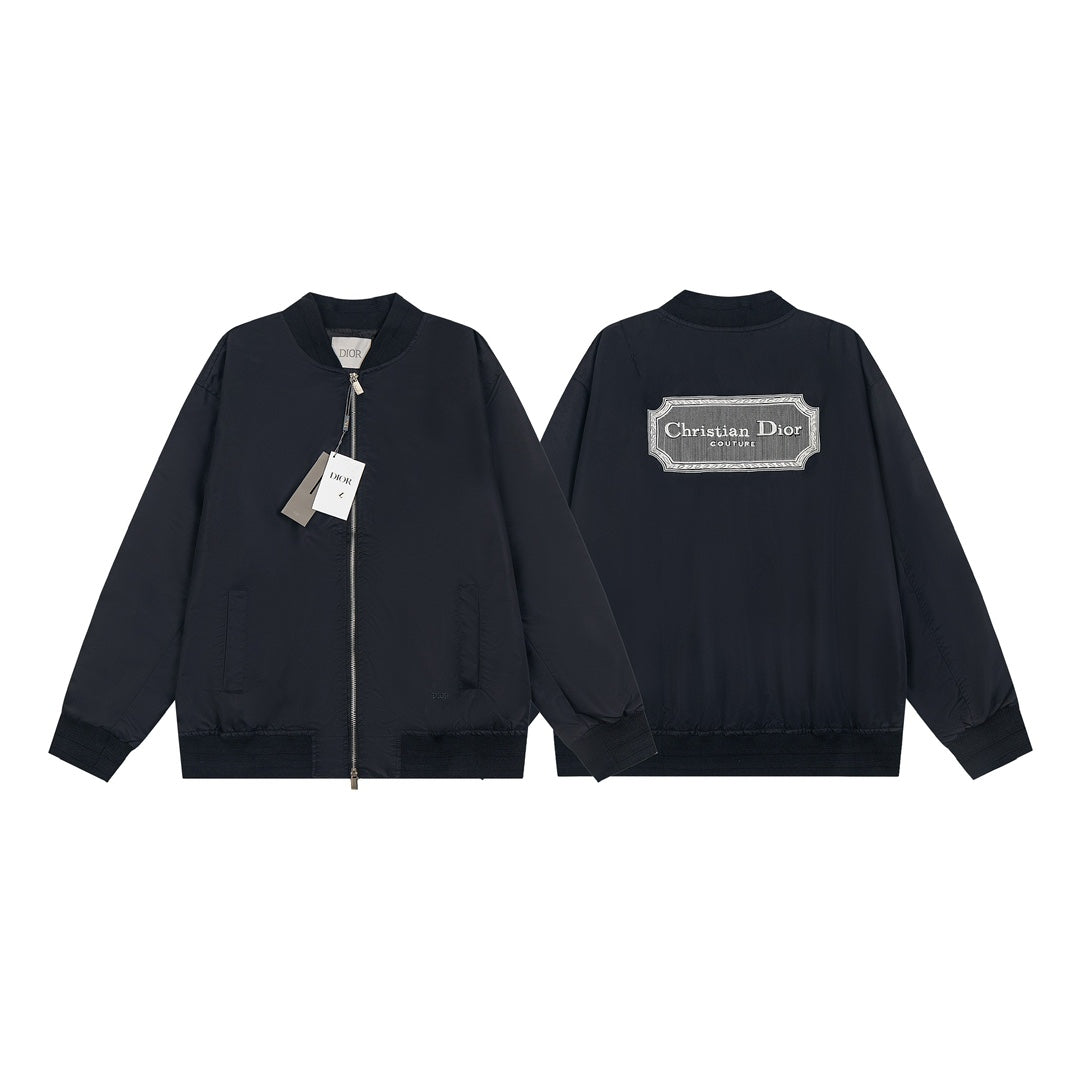 Dior Embroidered Back Flight Jacket – Unisex Early Fall Streetwear Outerwear