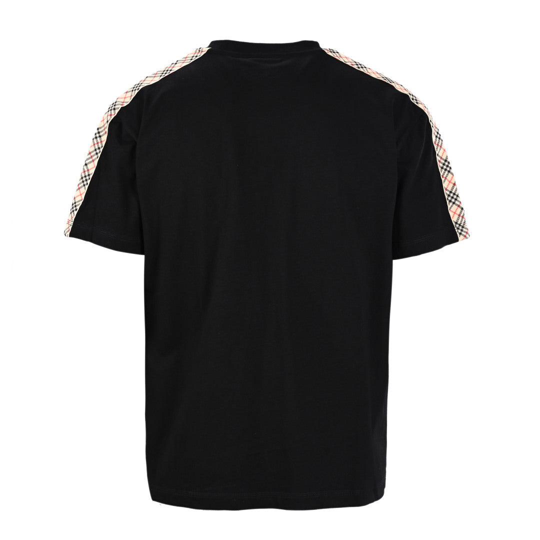 Burberry EKD Embroidered T-Shirt with Iconic Check Shoulder Trim (Premium Version)