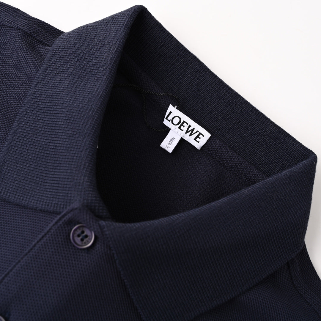 Loewe Embroidered Logo Polo Shirt – Premium Piqué Cotton, Luxury Summer Polo
