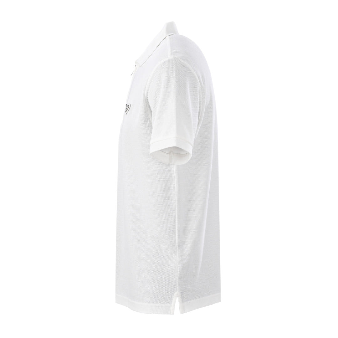 Prada PRD Triangle Logo Zip Polo Shirt – Luxury Piqué Cotton Short Sleeve
